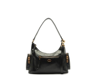 Bolsa Tiracolo Média Bolso Lateral Preta